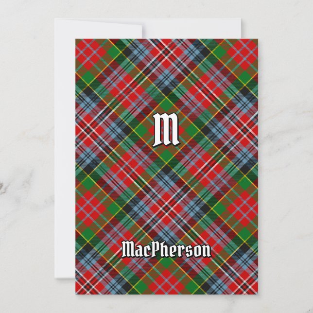 Clan MacPherson Tartan Einladung (Vorderseite)
