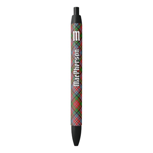 Clan MacPherson Tartan Ink Pen Kugelschreiber (Vorderseite Vertikal)