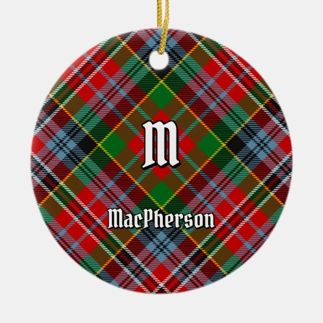 Clan MacPherson Tartan Keramik Ornament (Vorne)