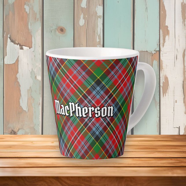 Clan MacPherson Tartan Latte Tasse (Von Creator hochgeladen)