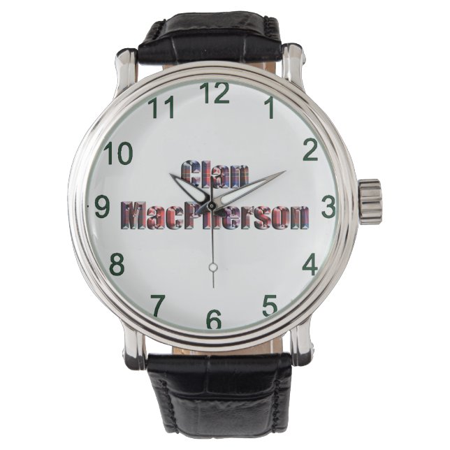 Clan MacPherson Tartan Logo, Armbanduhr (Vorderseite)