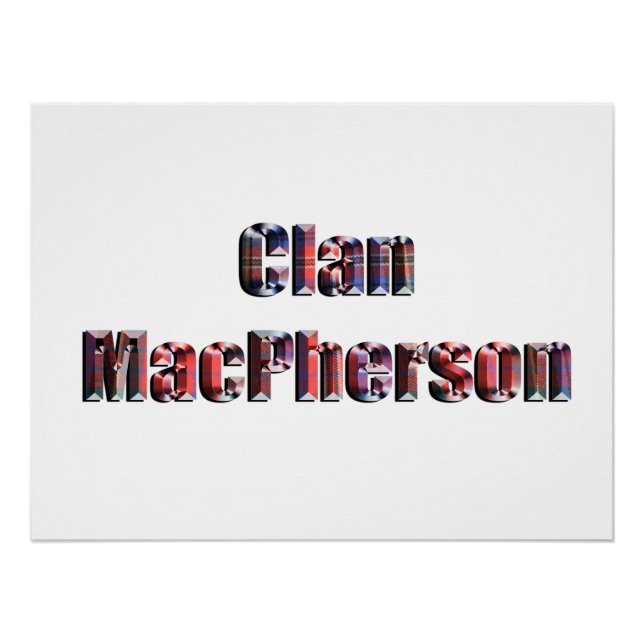 Clan MacPherson Tartan Logo, Poster (Vorderseite)