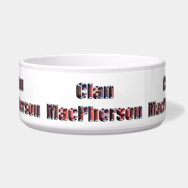 Clan Macpherson Tartan Name, Dog Bowl Napf (Vorderseite)