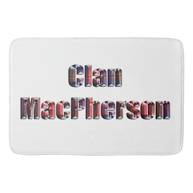 Clan Macpherson Tartan Name, Memory Foam Bathmat Badematte (Vorderseite)