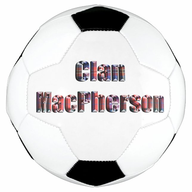 Clan Macpherson Tartan Name, Soccerball Fußball (Vorderseite)