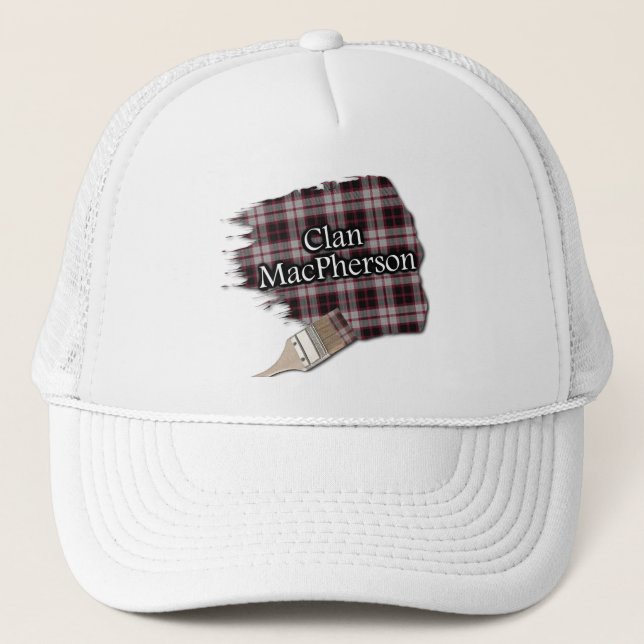 Clan MacPherson Tartan Paint Brush Cap Truckerkappe (Vorderseite)