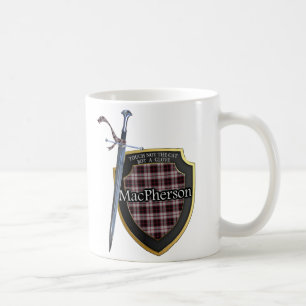 Clan MacPherson Tartan Sword & Shield Cup Tasse