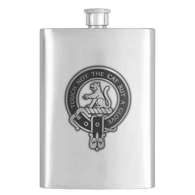 Clan MacPherson Wappen Flask Flachmann (Vorderseite)