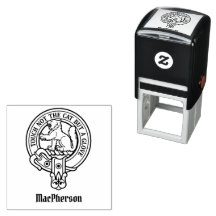 Clan MacPherson Wappen Selbstfarbige Briefmarke