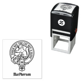 Clan MacPherson Wappen Selbstfarbige Briefmarke Permastempel