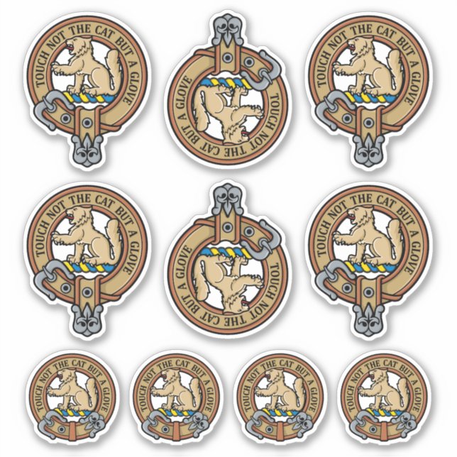 Clan MacPherson Wappen Sticker Set (Vorderseite)