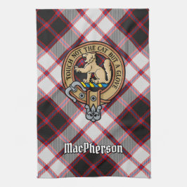 Clan MacPherson Wappen über die Jagd auf Tartan Geschirrtuch