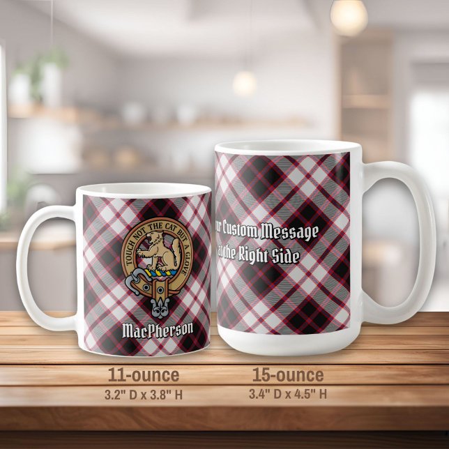 Clan MacPherson Wappen über die Jagd auf Tartan Kaffeetasse (Von Creator hochgeladen)
