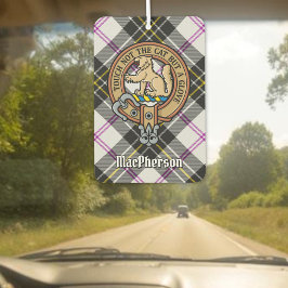 Clan MacPherson Wappen über Dress Tartan Autolufterfrischer
