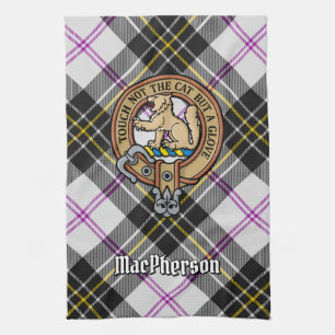 Clan MacPherson Wappen über Dress Tartan Geschirrtuch
