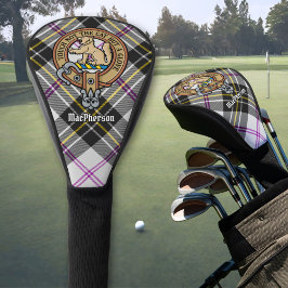 Clan MacPherson Wappen über Dress Tartan Golf Headcover