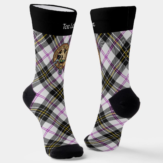 Clan MacPherson Wappen über Dress Tartan Socks Socken (Gewinkelt)