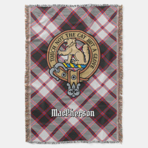 Clan MacPherson Wappen über Jagdtartan Decke