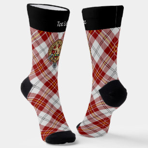 Clan MacPherson Wappen über Red Dress Tartan Socks Socken
