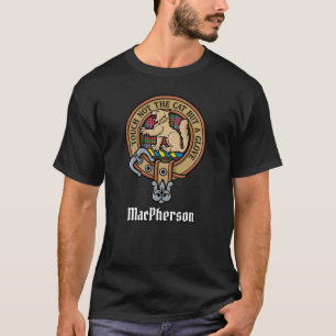 Clan MacPherson Wappen über Tartan T - Shirt