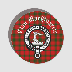 Clan MacQuarrie Tartan und Wappen Auto Magnet