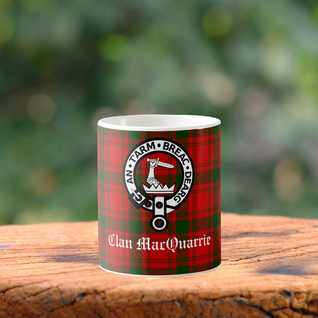 Clan MacQuarrie Tartan und Wappen Kaffeetasse (Von Creator hochgeladen)