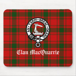 Clan MacQuarrie Tartan und Wappen Mousepad