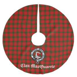 Clan MacQuarrie Tartan und Wappen Polyester Weihnachtsbaumdecke