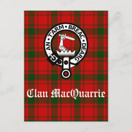 Clan MacQuarrie Tartan und Wappen Postkarte