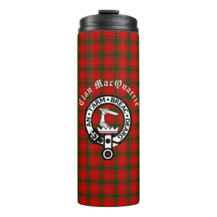 Clan MacQuarrie Tartan und Wappen Thermosbecher