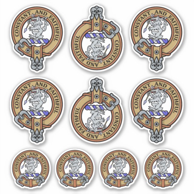 Clan MacQueen Crest Sticker Set (Vorderseite)