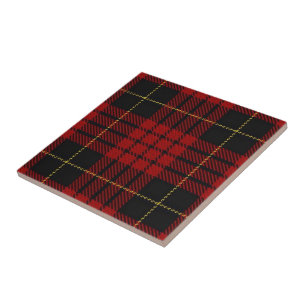Clan MacQueen schottischer Ausdruck-RotTartan Fliese