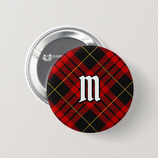 Clan MacQueen Tartan Button (Vorne & Hinten)
