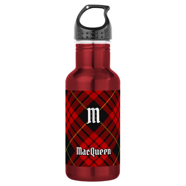 Clan MacQueen Tartan Edelstahlflasche (Vorderseite)