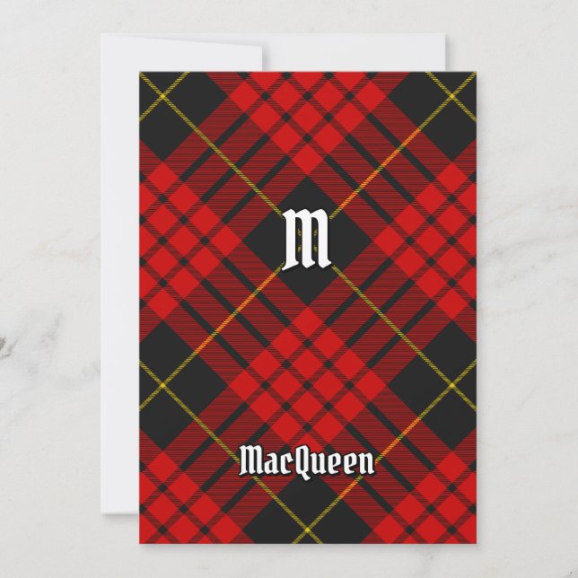 Clan MacQueen Tartan Einladung (Vorderseite)