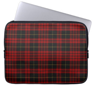 Clan MacQueen Tartan-karierte Laptop-Abdeckung Laptopschutzhülle