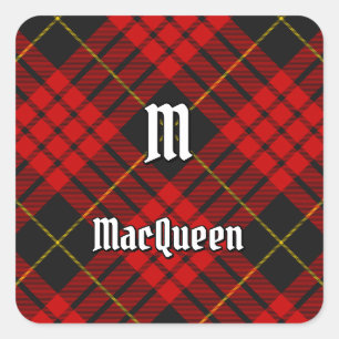 Clan MacQueen Tartan Quadratischer Aufkleber