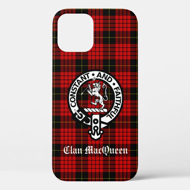 Clan MacQueen Wappen Abzeichen & Tartan Case-Mate iPhone Hülle (Rückseite)