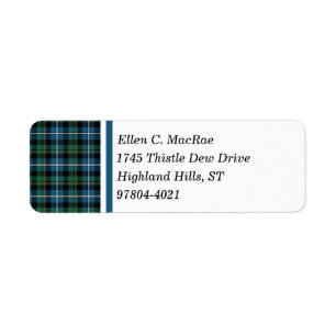 Clan MacRae heller blauer und grüner JagdTartan