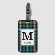 Clan MacRae Jagd Tartan Mit Monogramm