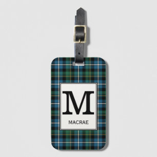 Clan MacRae Jagd Tartan Mit Monogramm Gepäckanhänger