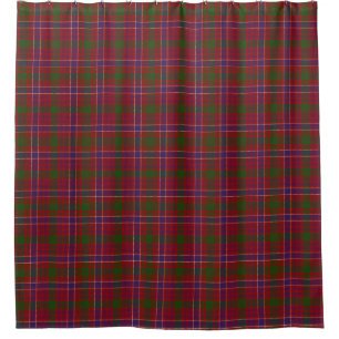 Clan MacRae schottisches Erbmoderner roter Tartan Duschvorhang