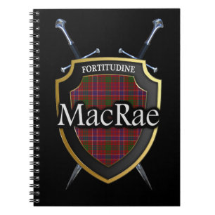 Clan MacRae Tartan Shield & Schwerter Notizblock