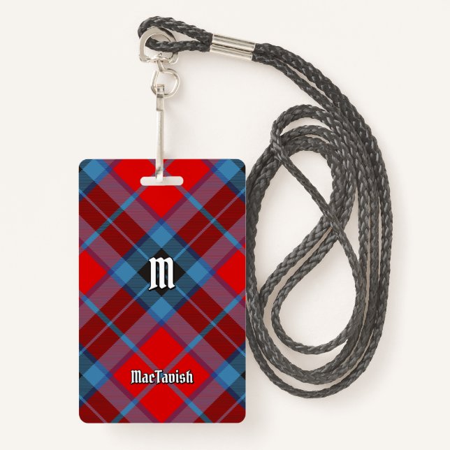 Clan MacTavish Tartan Ausweis (Vorderseite mit Schlüsselband)
