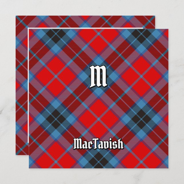 Clan MacTavish Tartan Einladung (Vorne/Hinten)