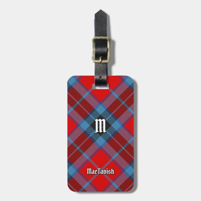 Clan MacTavish Tartan Gepäckanhänger (Vorderseite vertikal)