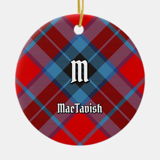 Clan MacTavish Tartan Keramik Ornament (Vorne)