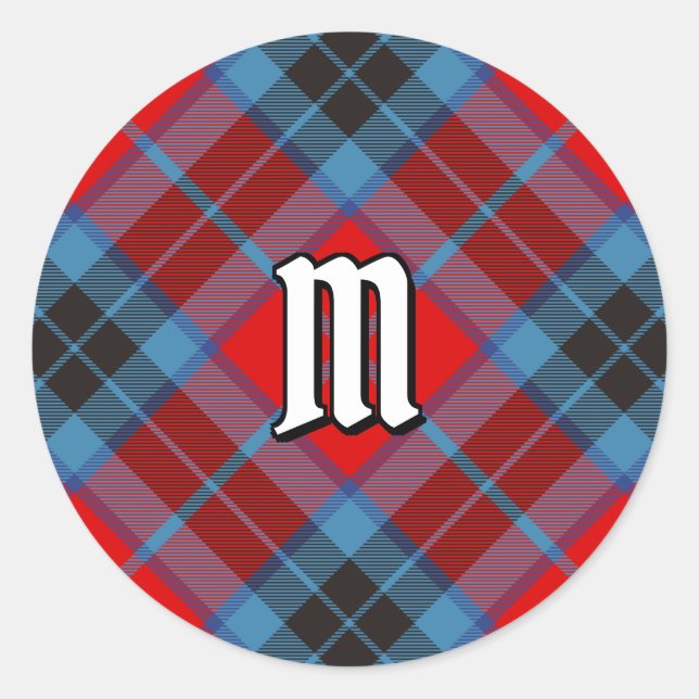 Clan MacTavish Tartan Runder Aufkleber (Vorderseite)