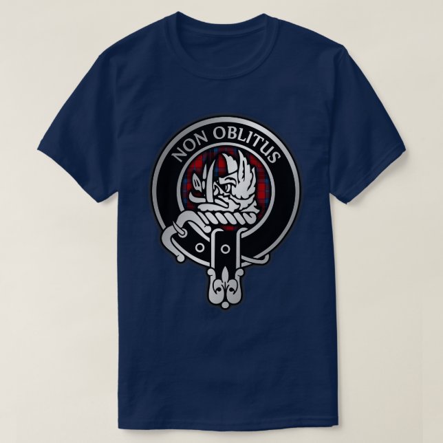 Clan MacTavish Wappen Tartan 1 T-Shirt (Design vorne)