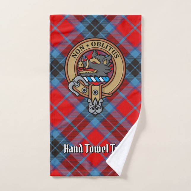 Clan MacTavish Wappen über Tartan Badhandtuch Set (Handtuch)